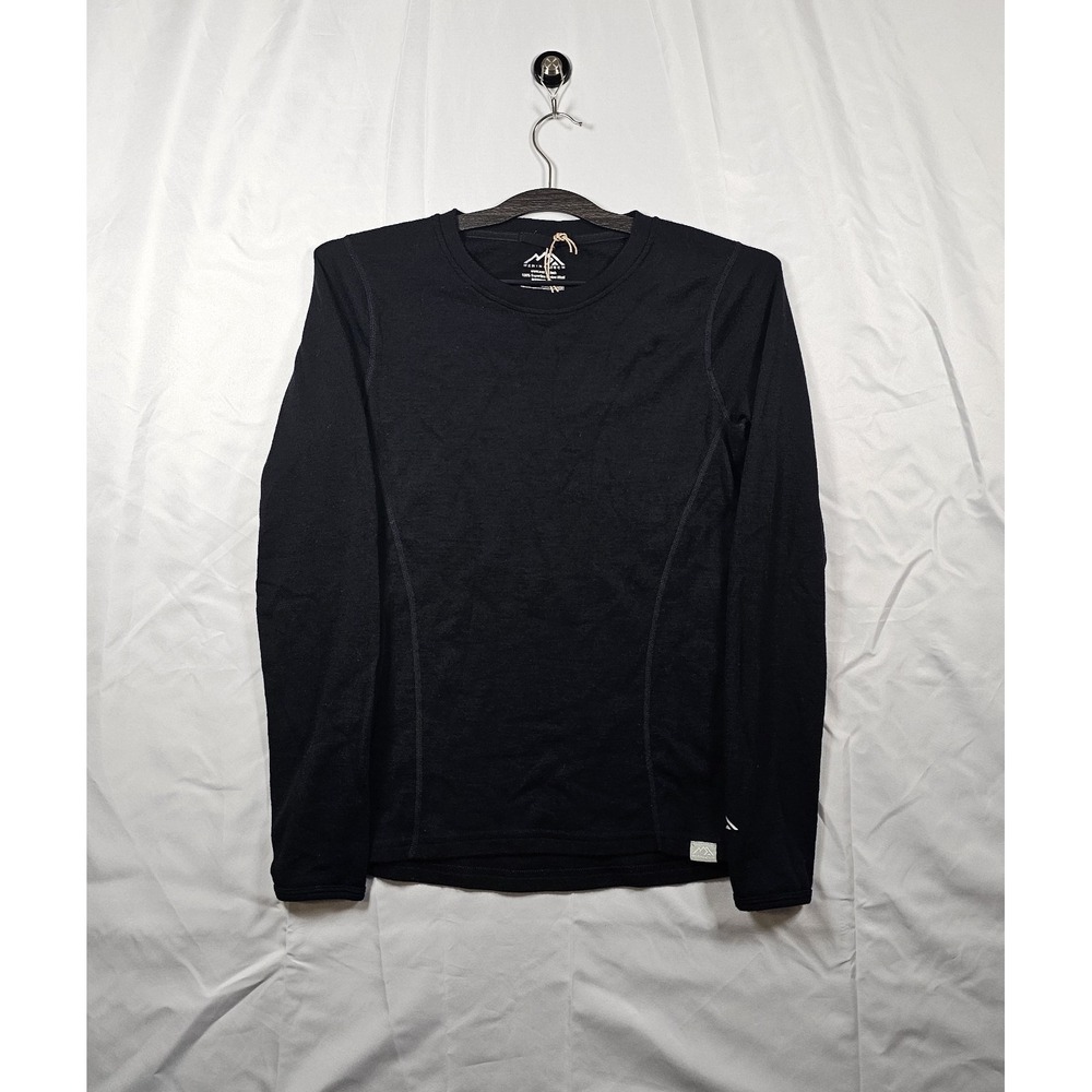 Merino Tech Women's Superfine Merino Wool 250 Black Long Sleeve Top Size Small